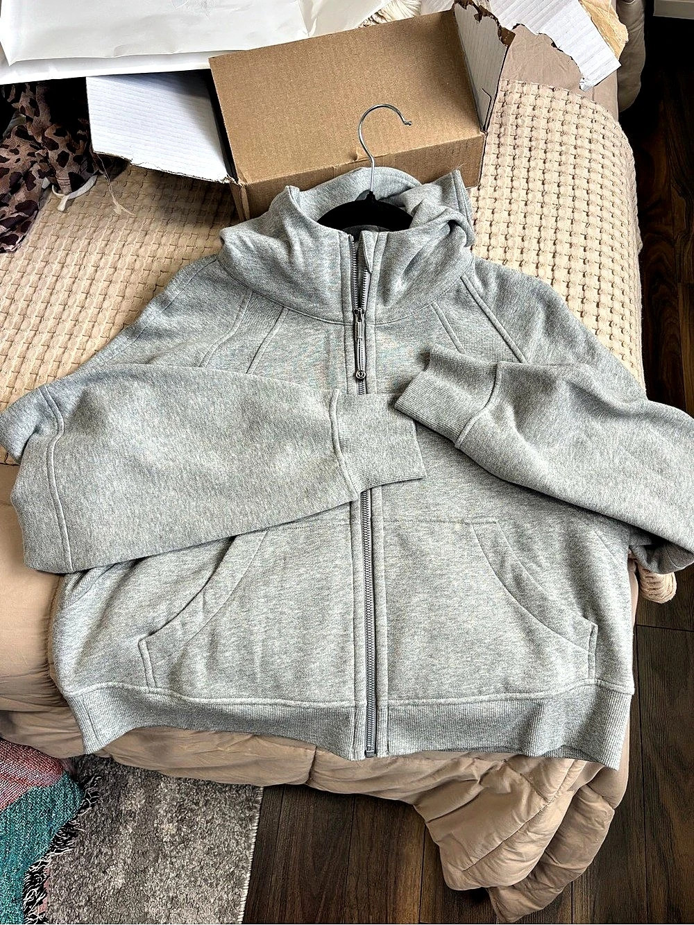 lululemon Scuba Oversized Full-Zip Hoodie Gray M/L